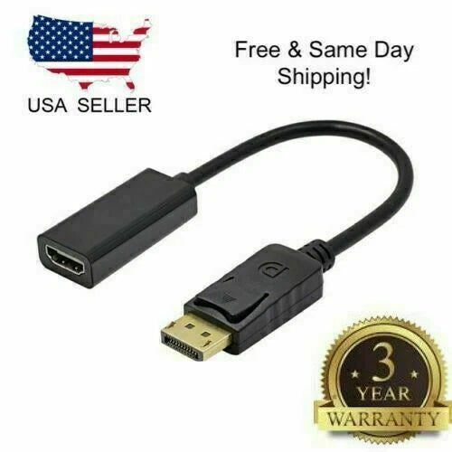 2X Display Port to HDMI Male Female Adapter for
