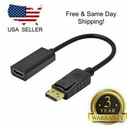 2X Display Port to HDMI Male Female Adapter for