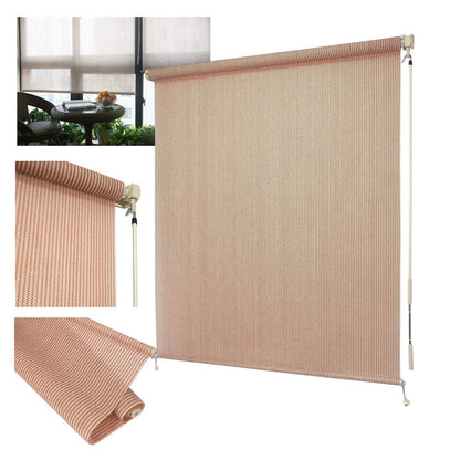 Roller Shade Blind 4'W x 6'L for Deck Porch Balcony Patio