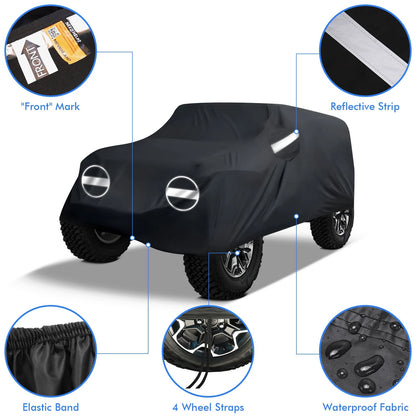 Waterproof Car Cover for Jeep Wrangler 4 Door (2007–2025) NEV A52-36-W-4