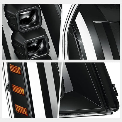 Quad Projector Full LED Switchback Headlight for Cadillac Escalade ESV EXT (2007–2014)