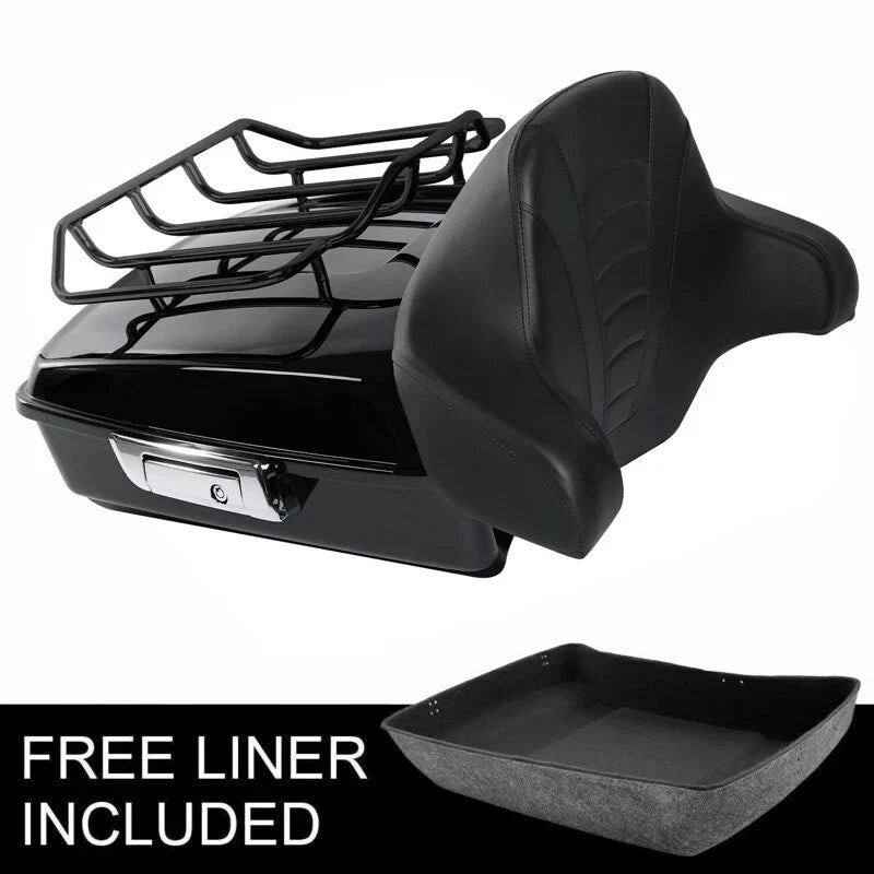 Chopped Trunk Backrest Pad for Harley Touring Street Glide (2014–2026)