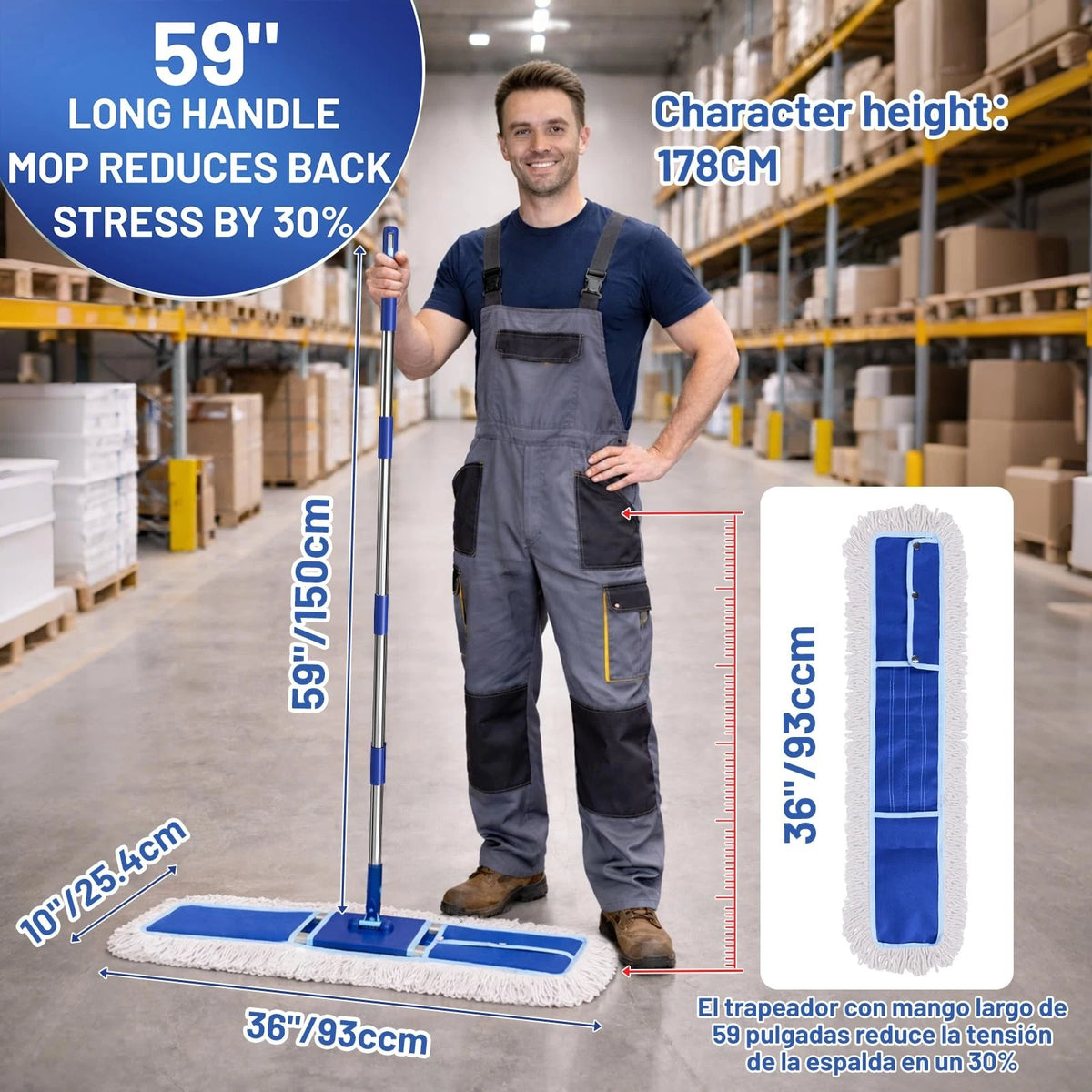 36" Commercial Dust Mop for Mop (No Part Numbers)