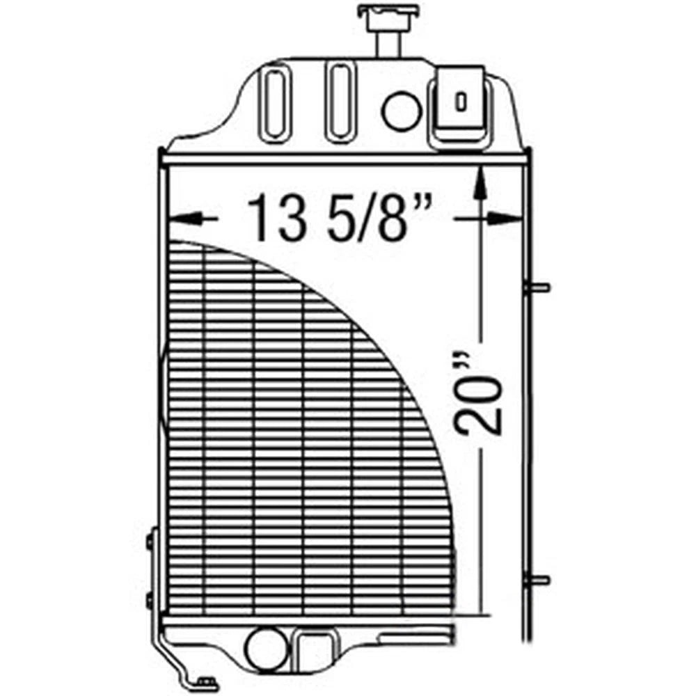 Radiator for John Deere 2440, 2640 (Fits: 219594, AR90945, AR90947)