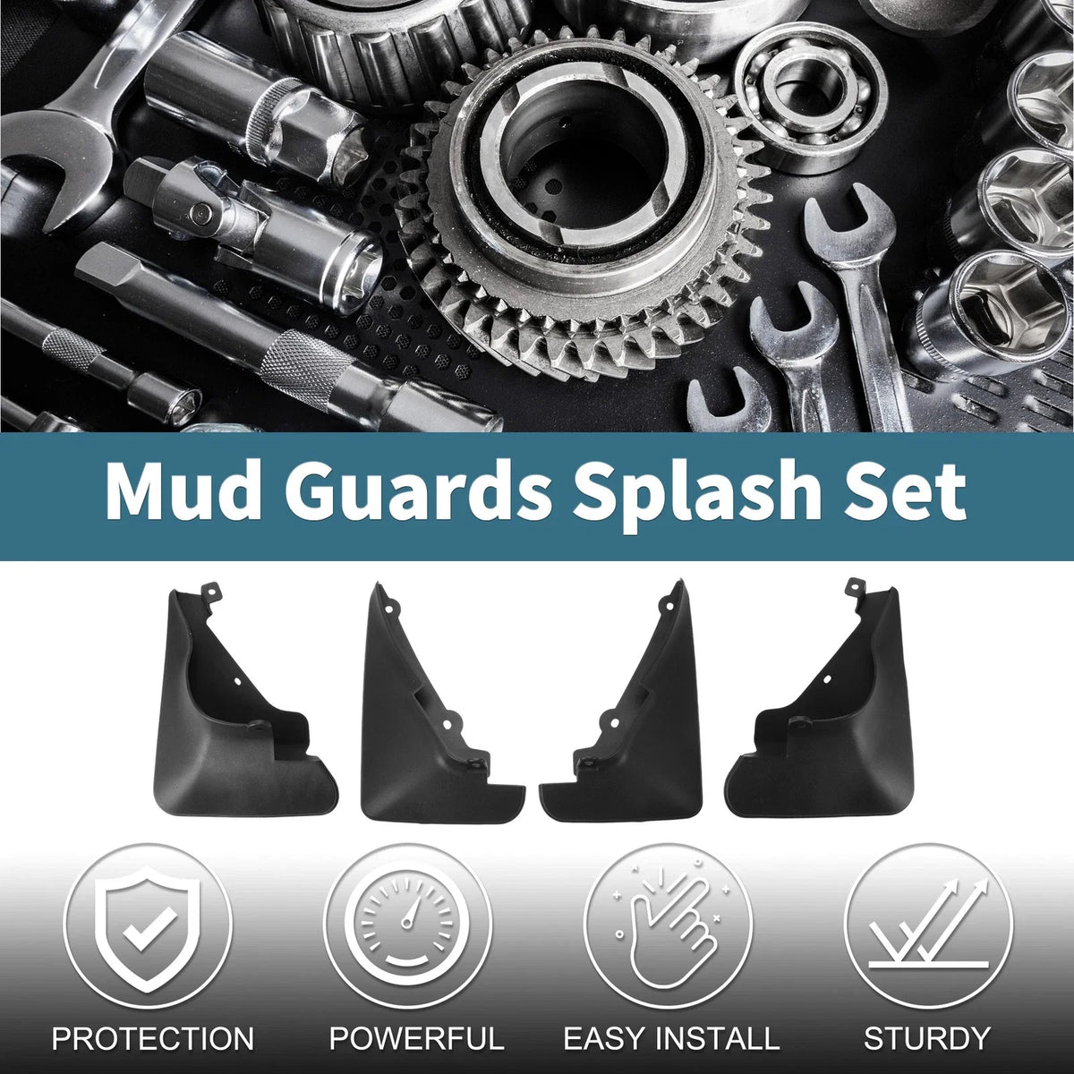 Set of 4 Mud Flaps Splash Guards for Toyota Camry (1987–1991)
