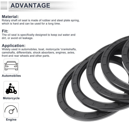 Set of 5 Oil Seal Rotary Shaft Seal for Various Models (90x110x7mm)