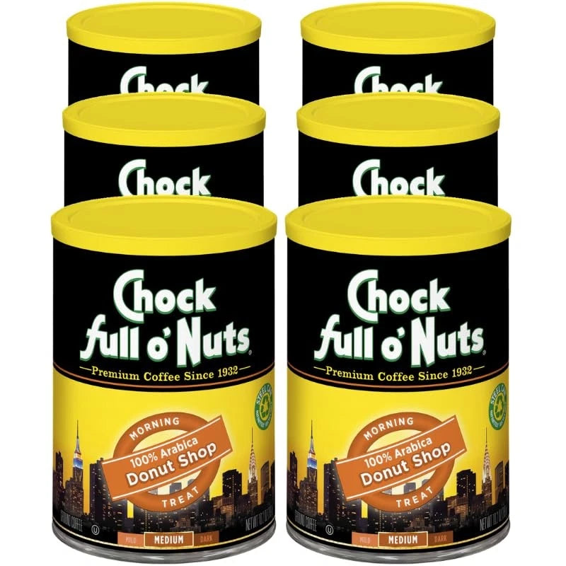 Pack of 6 Donut Shop Ground Coffee 10.2 Ounce