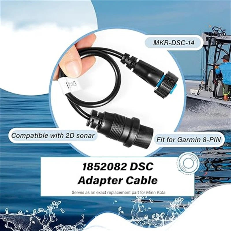 1852082 DSC Adapter Cable for Garmin Transducer Fish Finder 8-PIN