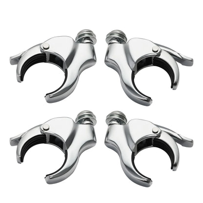Set of 4 Windshield Clamps for Harley Fat Street Bob FXLR (2018–2025) Chrome