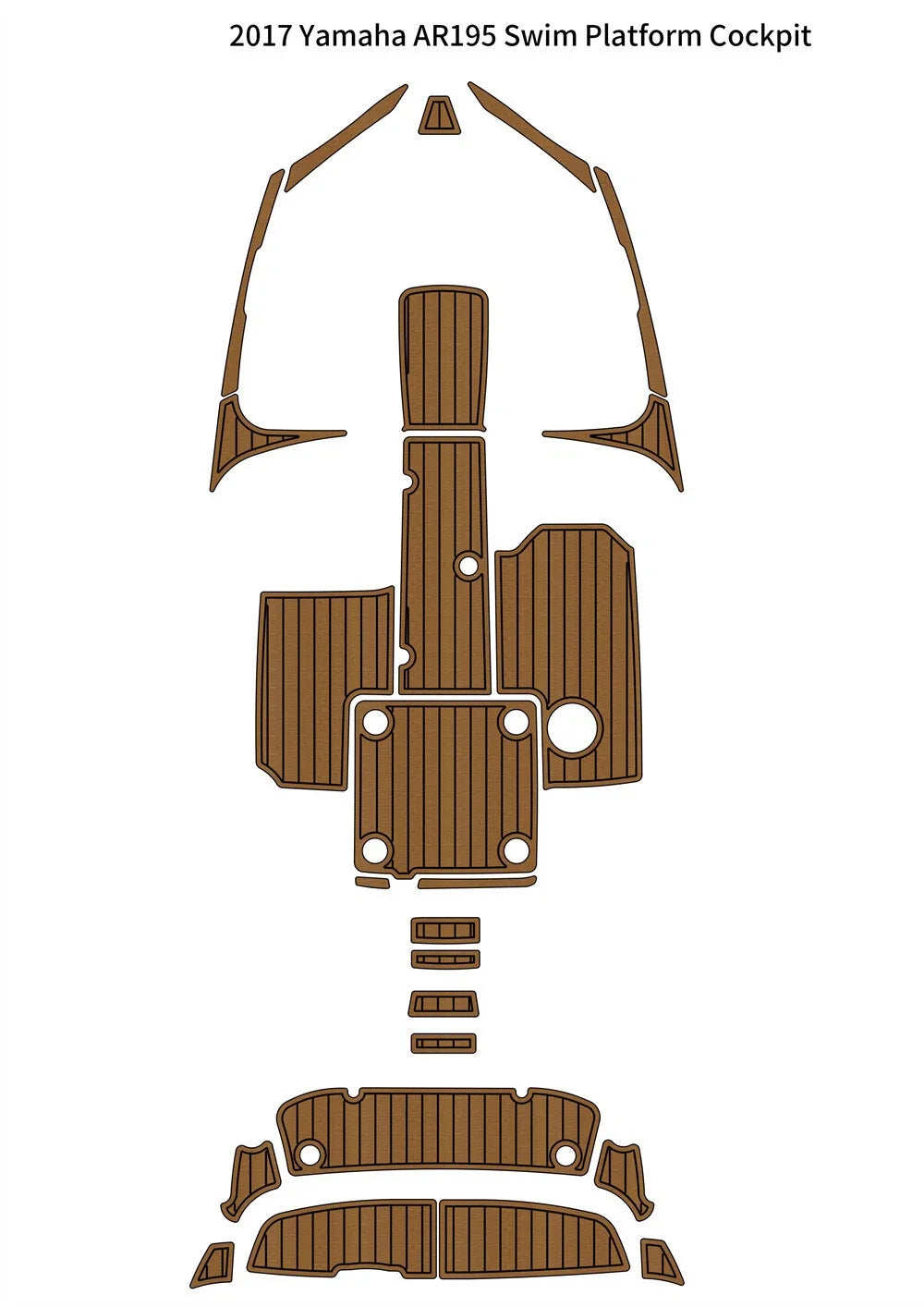 EVA Foam Teak Deck Floor Mat for Yamaha AR195 (2017)