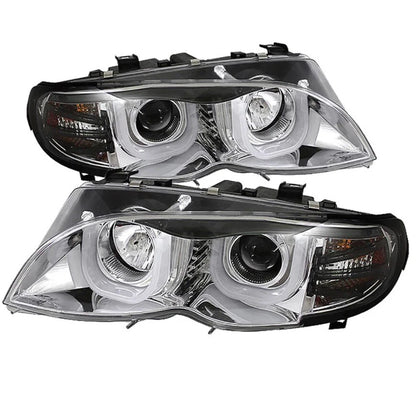 Projector Chrome Headlights Pair for BMW 3-Series E46 (2002–2005) NTR2236