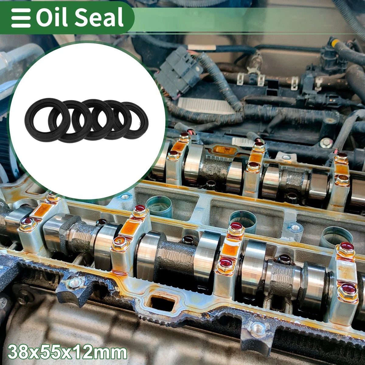 Oil Seal for Rotary Shaft (38x55x12mm)