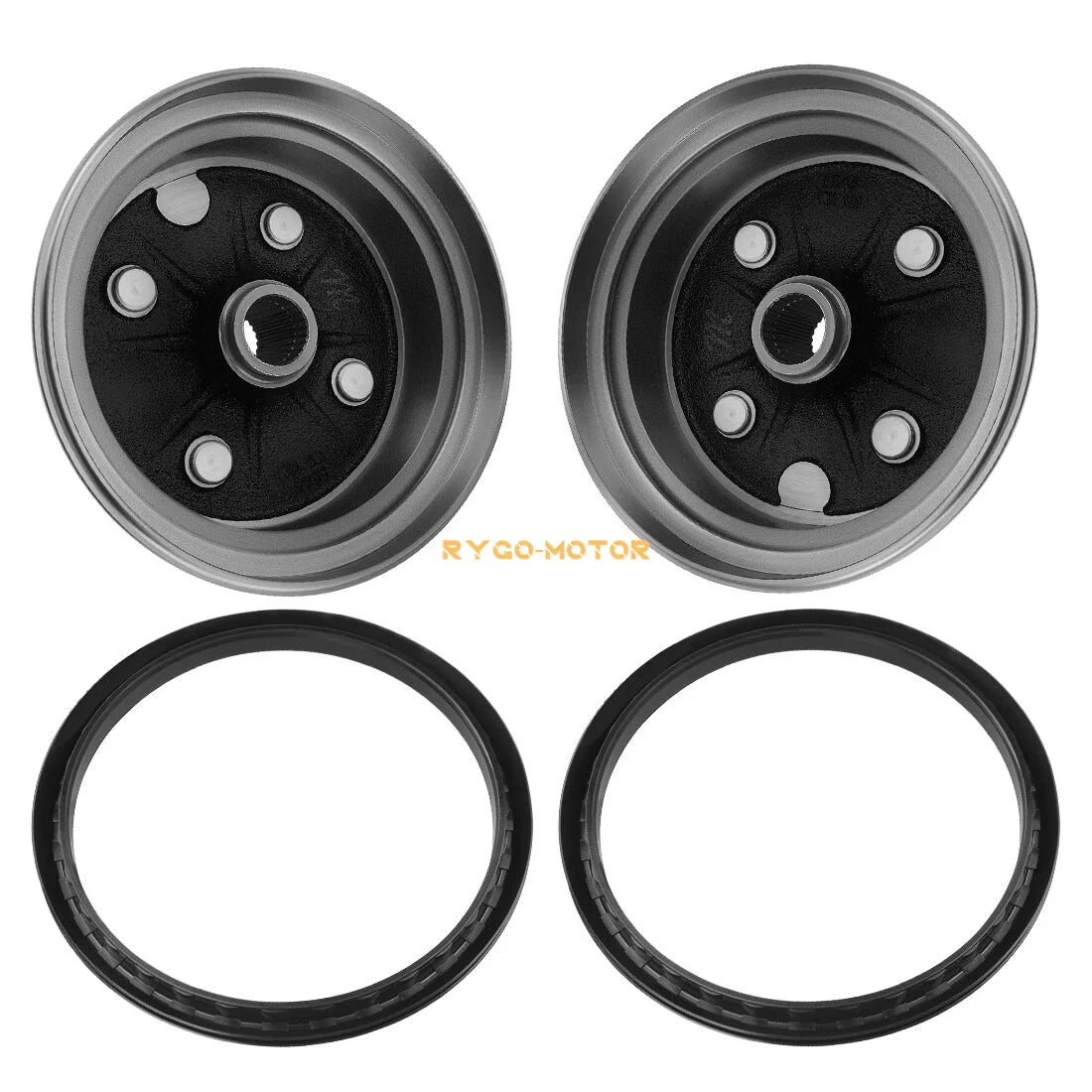 2X Front Wheel Brake Drum Hub & Dust Seal for Yamaha Timberwolf 250 (1992–1998)