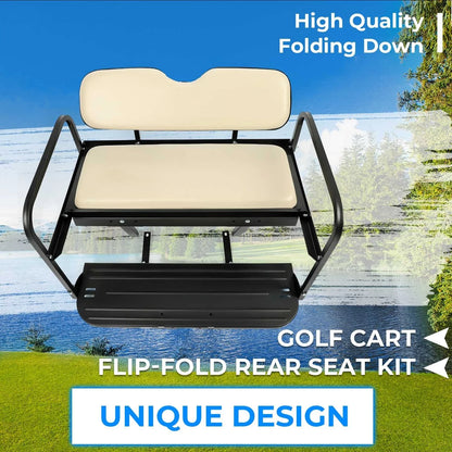 Flip Folding Rear Back Seat Kit for Yamaha Drive G29 Golf Cart (2007–2016)