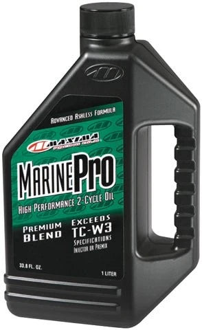 2X Maxima Marine Pro 2-Cycle Oil 128oz TC-W3 259128 for Marine Engines
