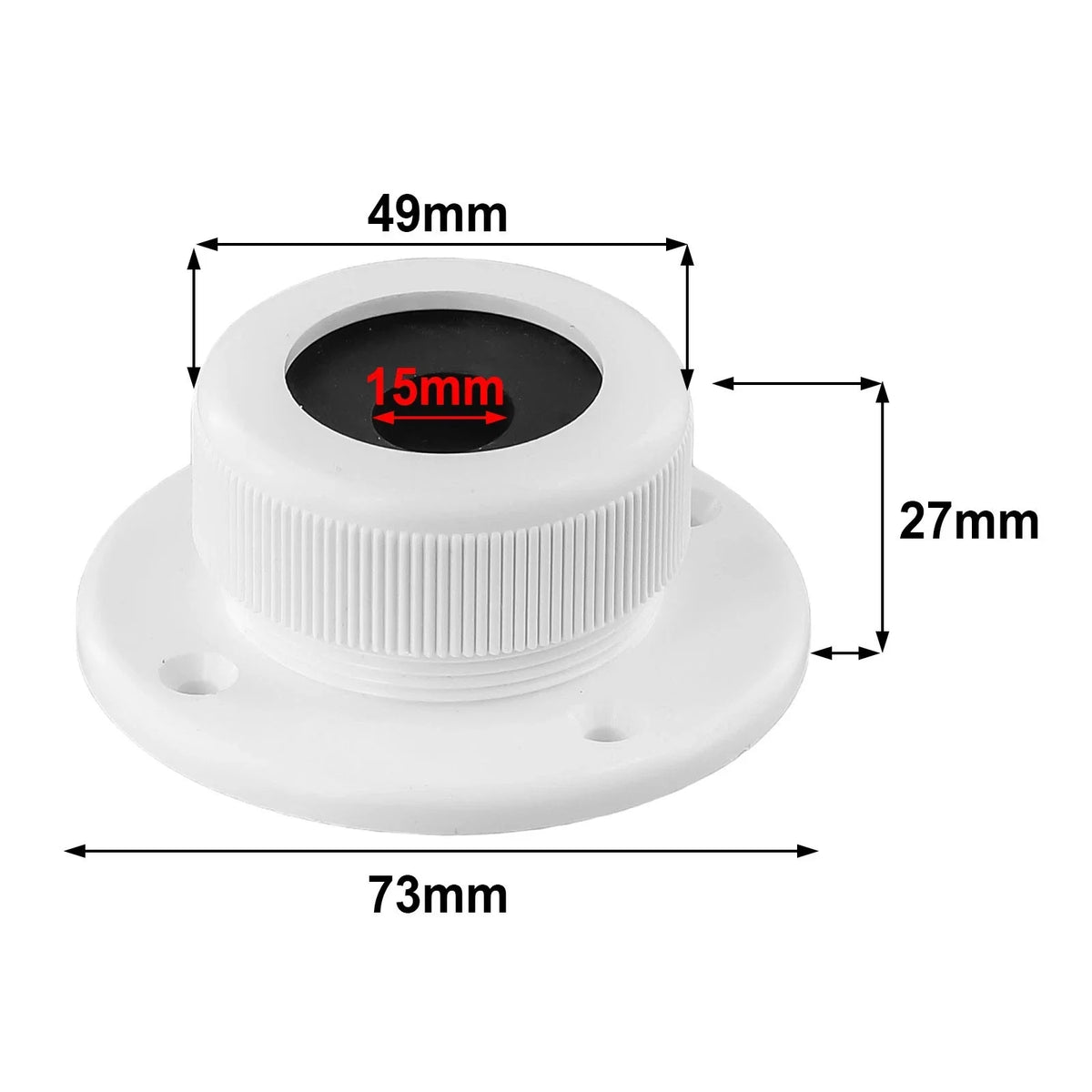 Boat Cable Outlet for Marine Applications (Water Resistant, White, 73x27x49mm)