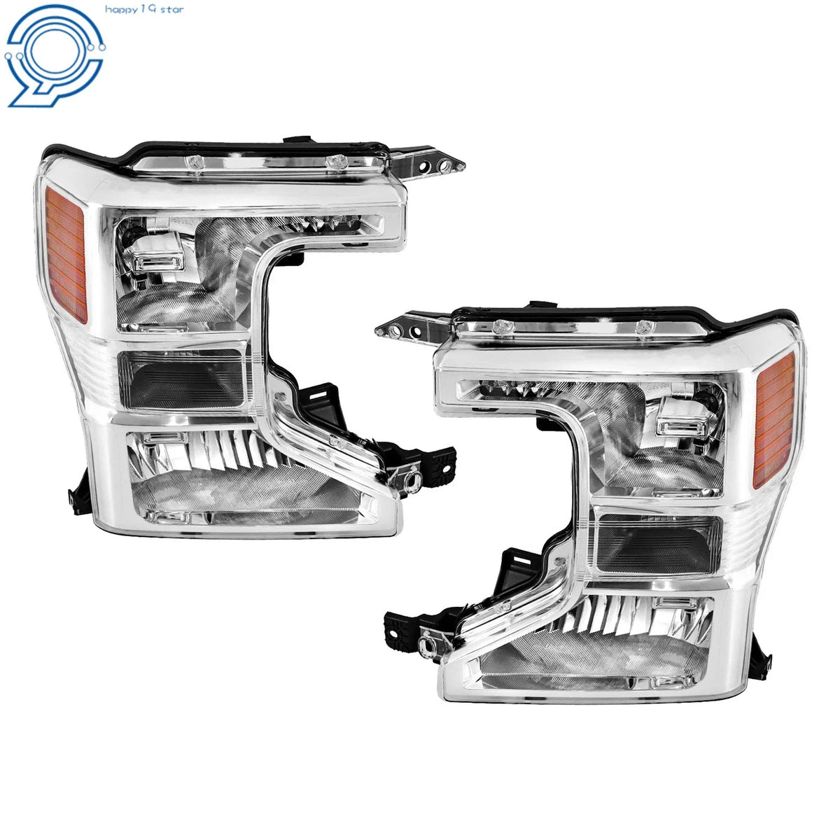 Halogen Headlight Set for Ford F250 F350 SuperDuty (2020–2022) Chrome Housing