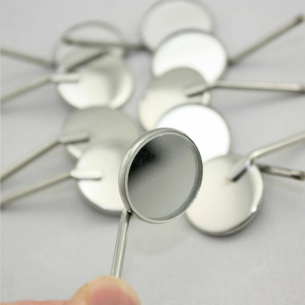 20-100PC Dental Mouth Mirror Handle Stainless Steel Reflector #4