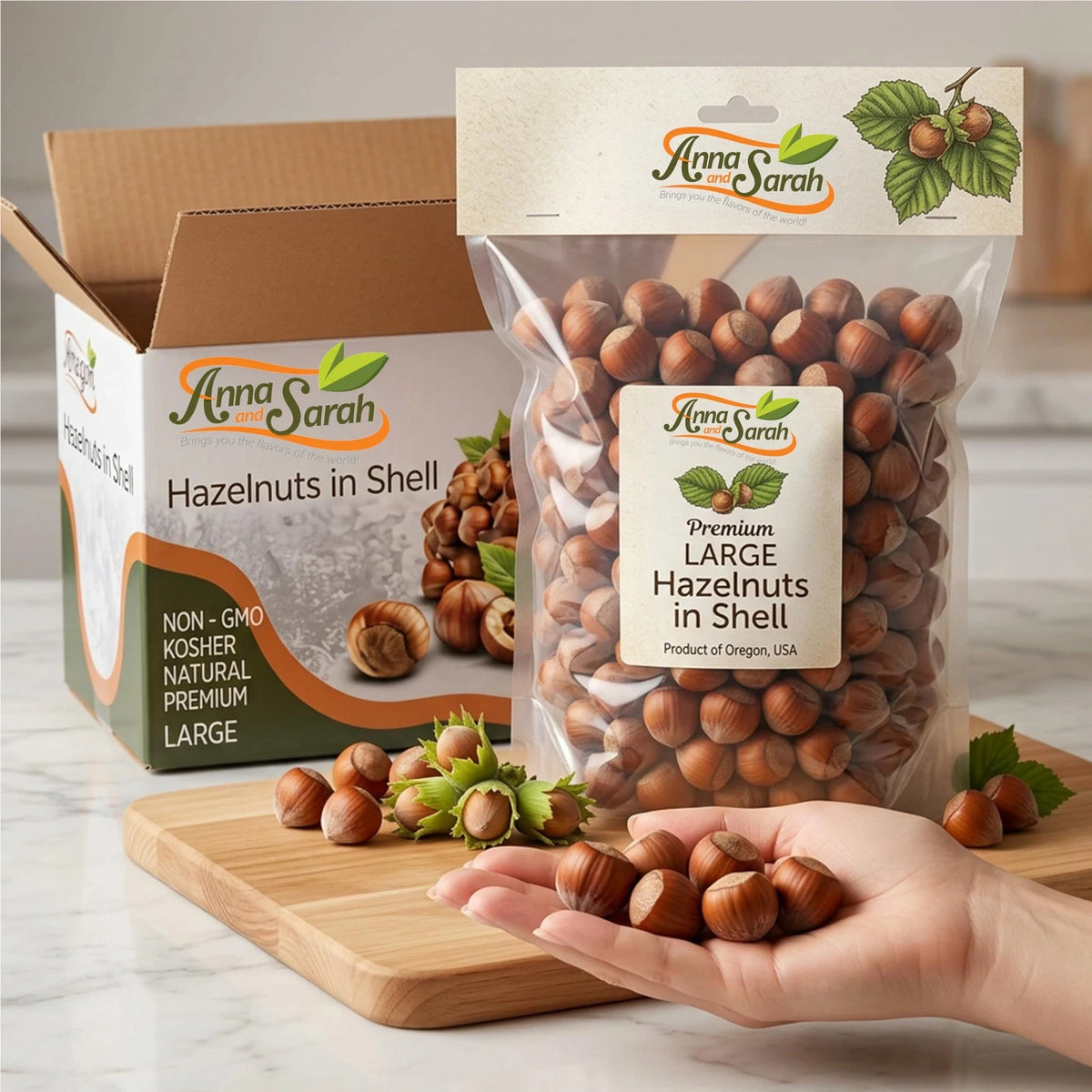 5 Lbs Oregon Hazelnuts in Shell (Pack of 1)