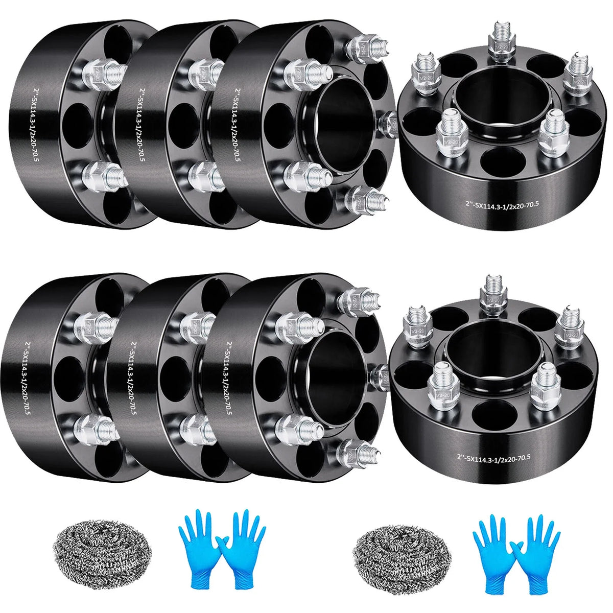Set of 8 Hub Centric Wheel Spacers for Ford Mustang Ranger Explorer (1994–2023)