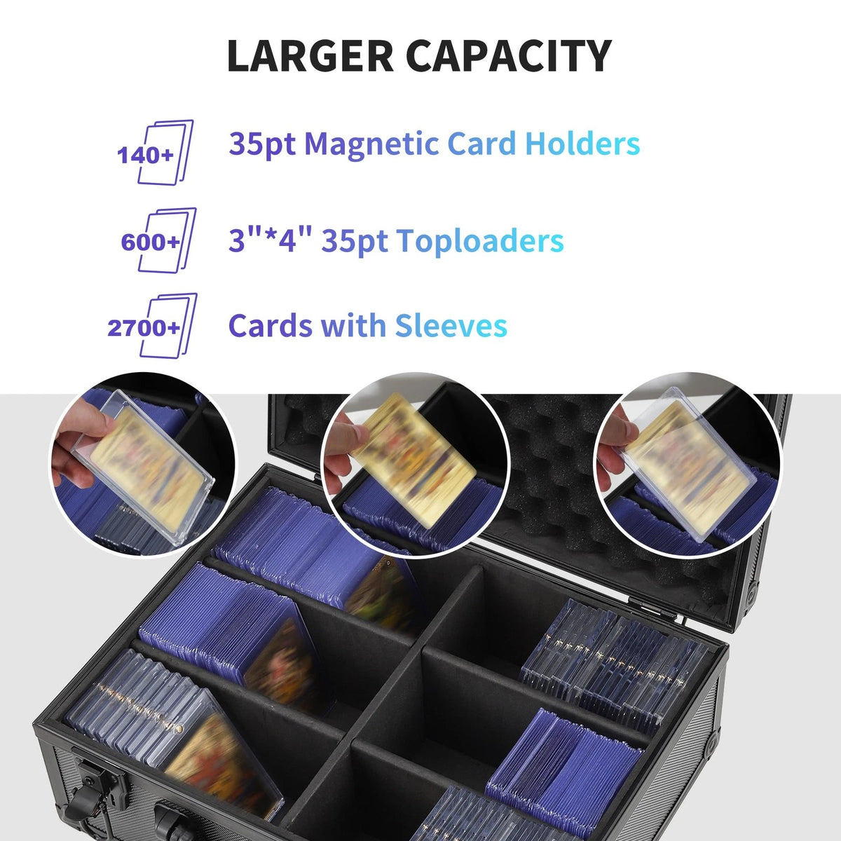 Toploader Storage Box for 3" x 4" 35pt Rigid Card (Top XL, Black)