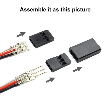 Set of 30 Servo Plug Male Female Connector Crimp Pin Kit