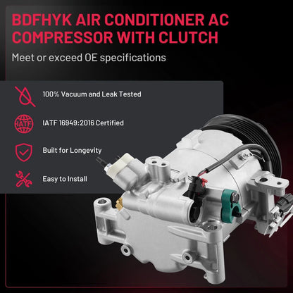 A/C Compressor with Clutch for Honda Civic 2.0L (2016–2021) CO29272C