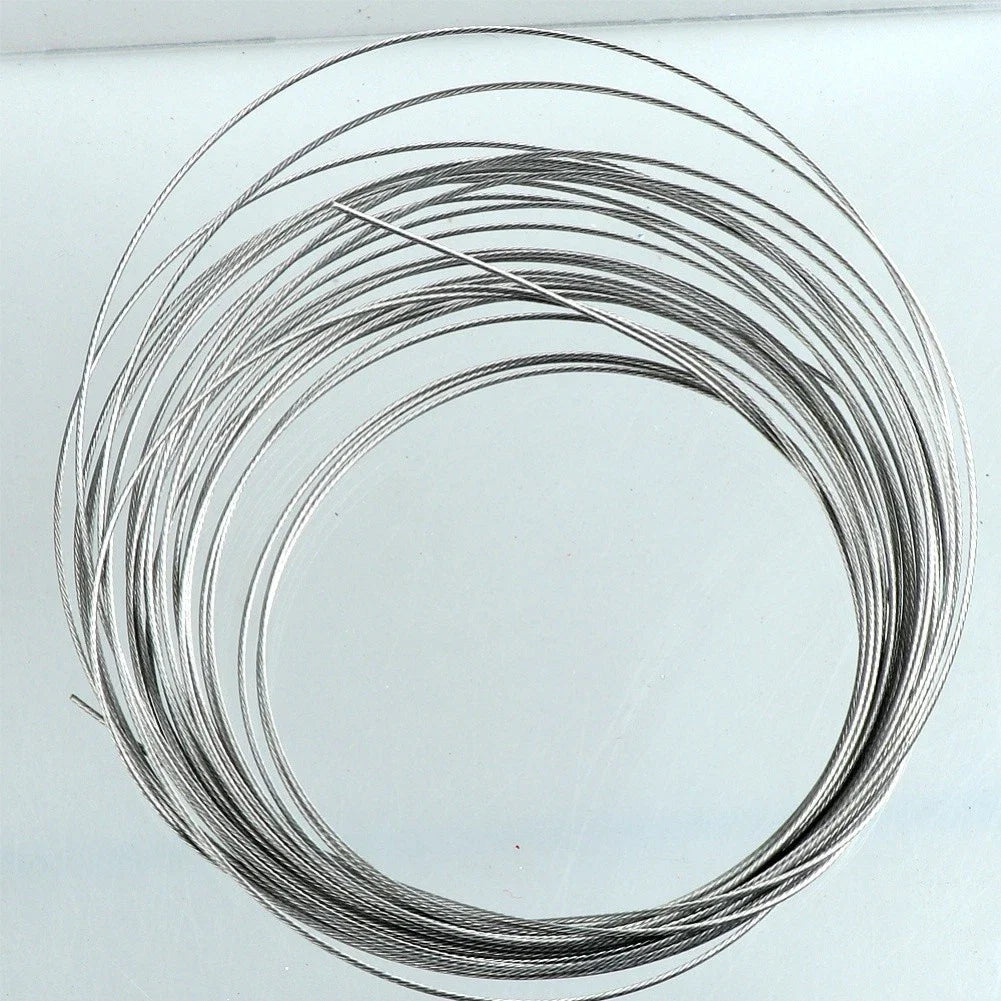 7 Strand Steel Wire Fishing Leader Line with Nylon Coating & 12 Connectors