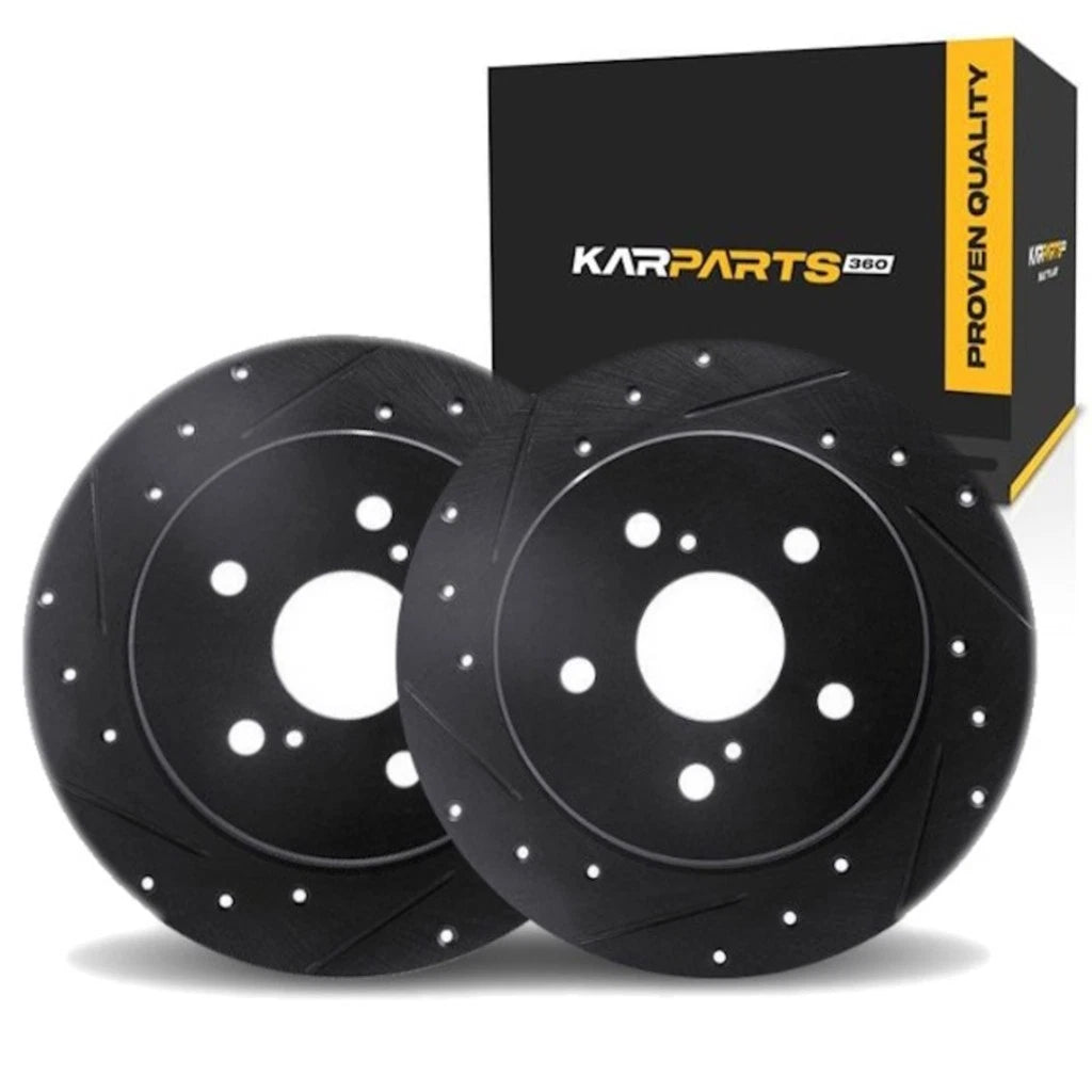 Rotor Set for Ford Explorer (2011–2019) | Drilled and Slotted | ALX-PAU-DF-8002-54198-CLA7