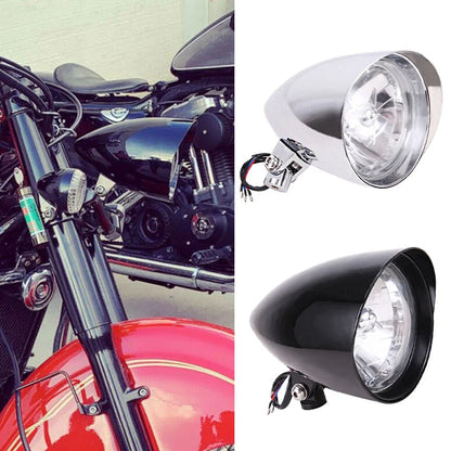 Billet Bullet Headlight for Harley Sportster (Chrome/Black)