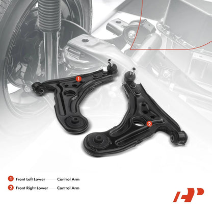 Set of 4 Front Complete Strut & Coil Spring Control Arm Kit for Chevy Aveo (95975942, 96535082, 96815894, 96870466, K620164, RK620164, K620165, RK620165)