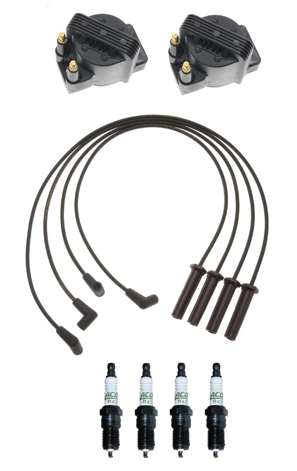 Ignition Wires 2 Coils 4 Spark Plugs Kit ACDelco for Chevy S10 GMC Sonoma (1994–2004)