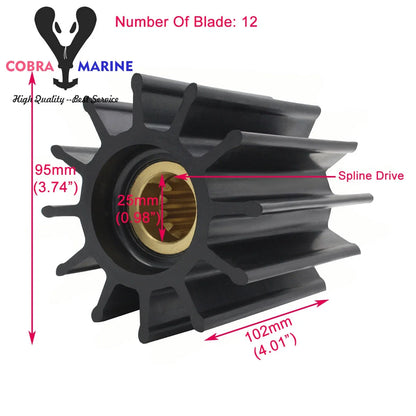 Water Pump Impeller for Sherwood 18000K, Johnson 09-705BT-1, JMP 8350, CEF 500182