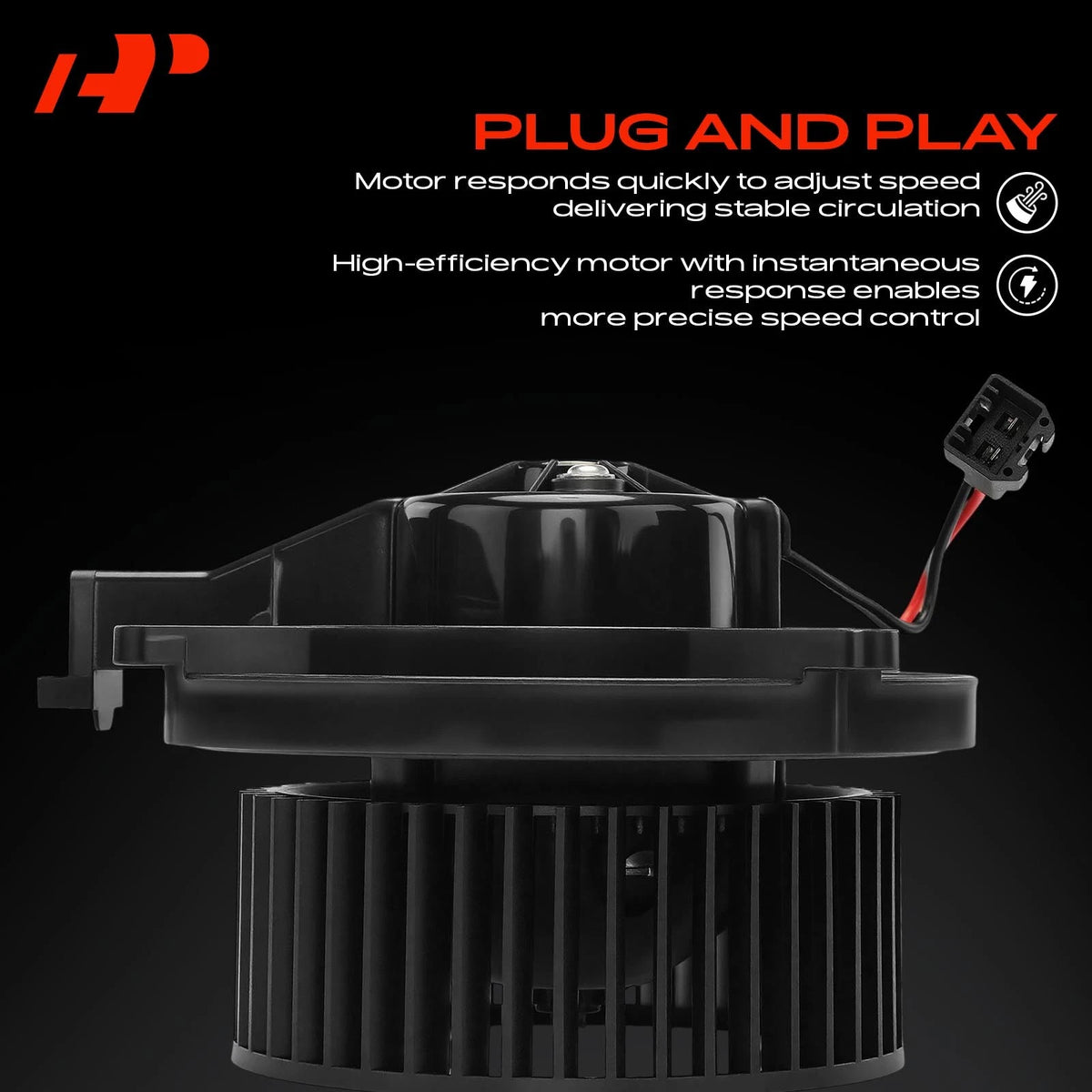 Front HVAC Blower Motor w/Fan Cage for Honda Pilot, Acura MDX (2016–2022) 79310TZ5A42, 79310-TZ5-A42, PM4124