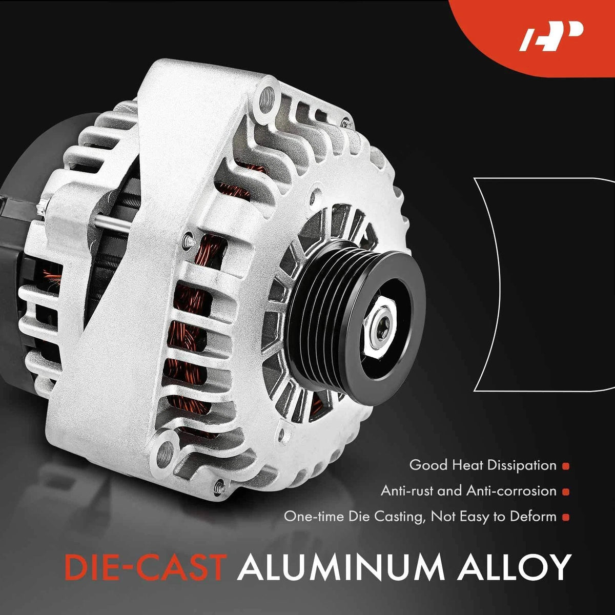Alternator for Jeep Wrangler TJ (2001–2006) 6-Groove 12V