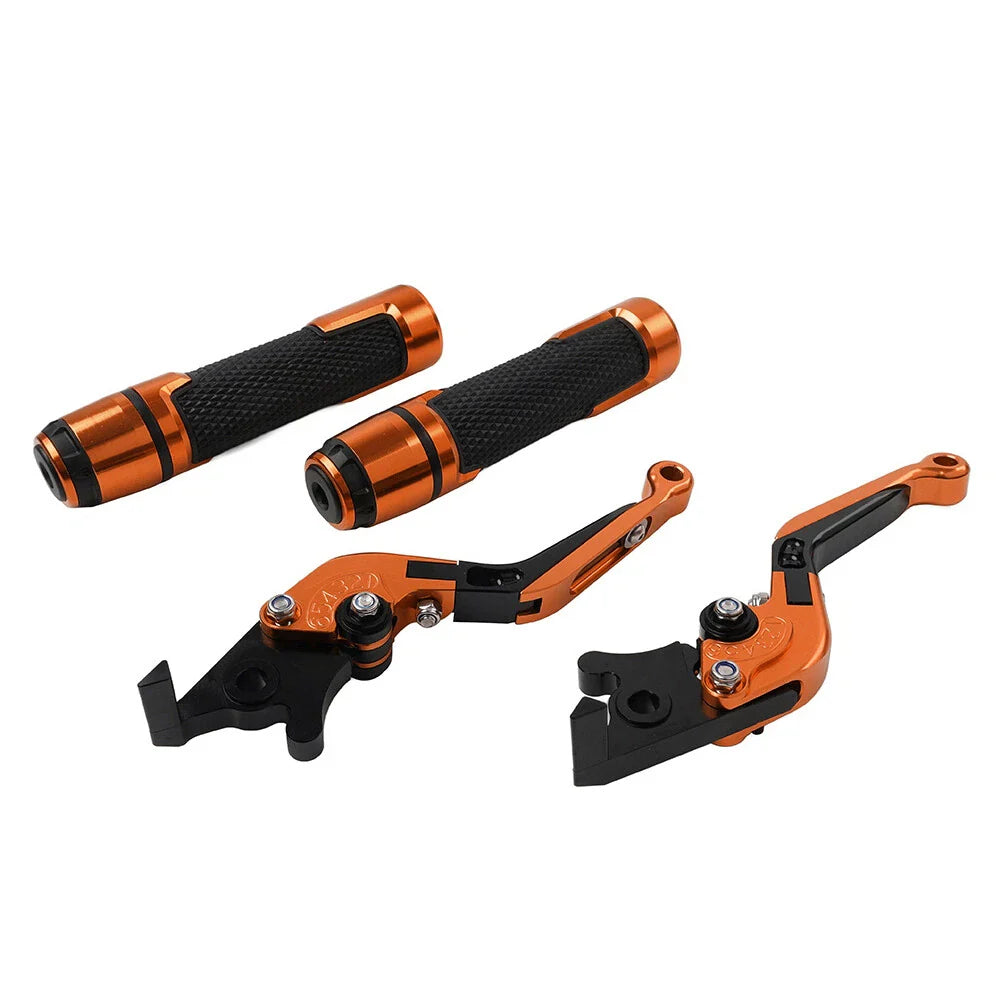 Orange Extendable Brake Clutch Levers Grips Set for BMW C650GT C600 (2012-2018)
