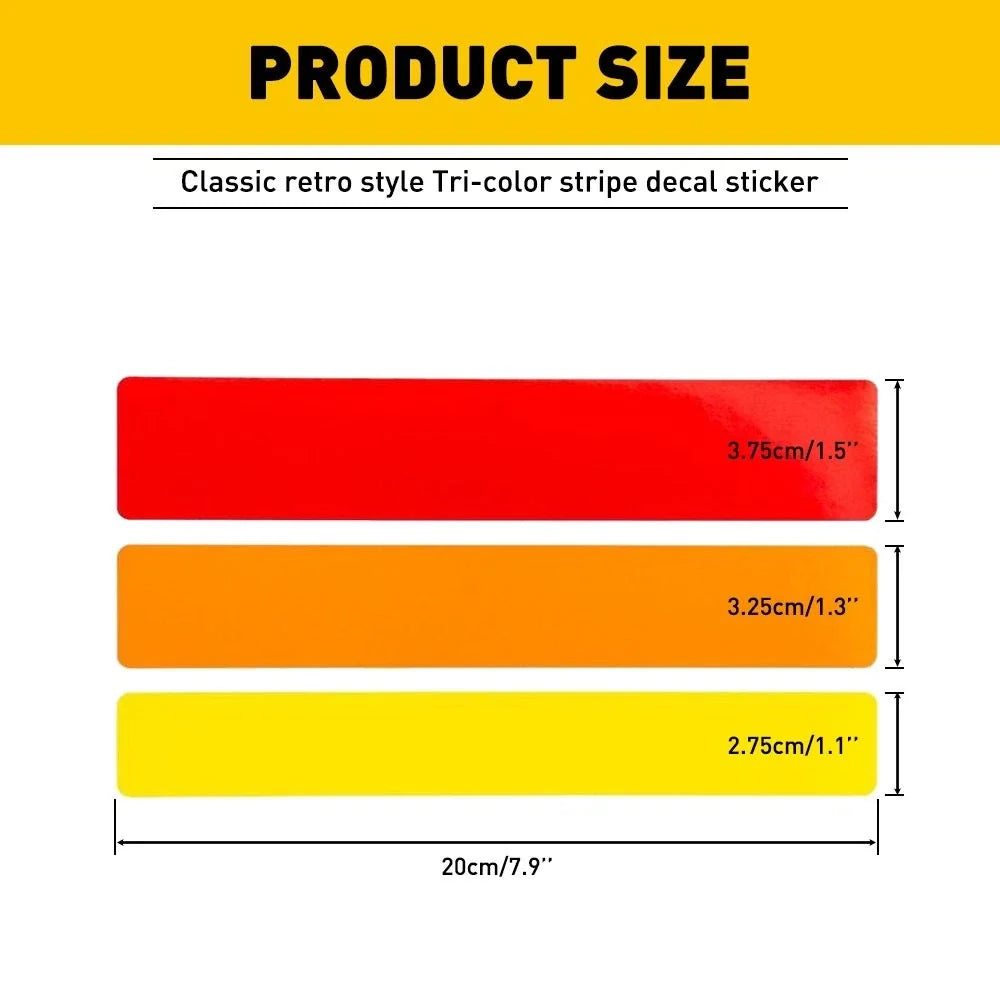 Set of 2 Tri-color Sticker Grille for Toyota Tacoma (2016–2022) 7.9"