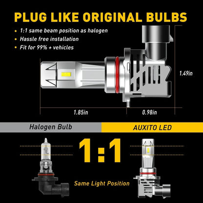 Set of 4 LED Headlight Bulbs Kit 9005 9006 for EXC (48000LM)