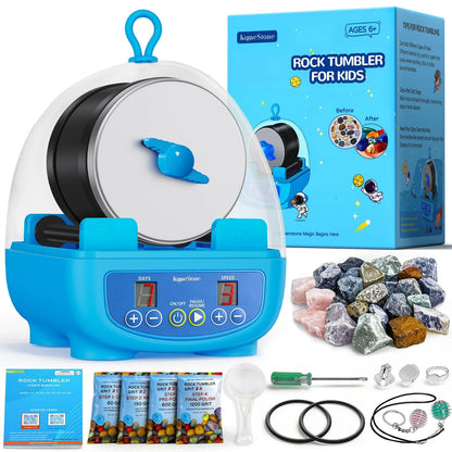KomeStone K5 Rock Tumbler for Kids & Starters (Dual Noise-Reducing)