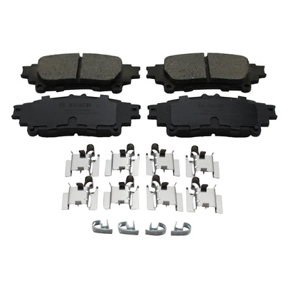 Set of 4 Bosch QuietCast Rear Ceramic Brake Pads for GS350 IS350 RX450h Prius V Sienna (2010–2020)
