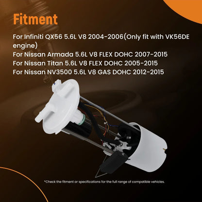 Fuel Pump Module Assembly for Nissan Titan Armada Infiniti QX56 (2004–2015)