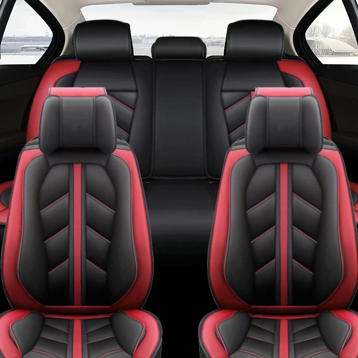 Set of 5 Leather Car Seat Covers for Hyundai