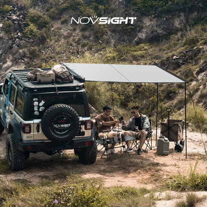 Car Side Awning Rooftop Pull Out Tent Shelter for Vehicle (6.6'-9.8')