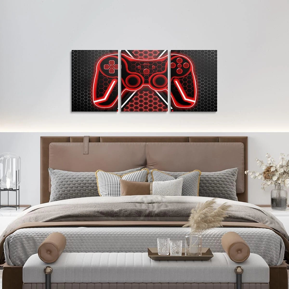 3 Piece Gamer Canvas Wall Art 12" x 16" for Picture Wall Decor