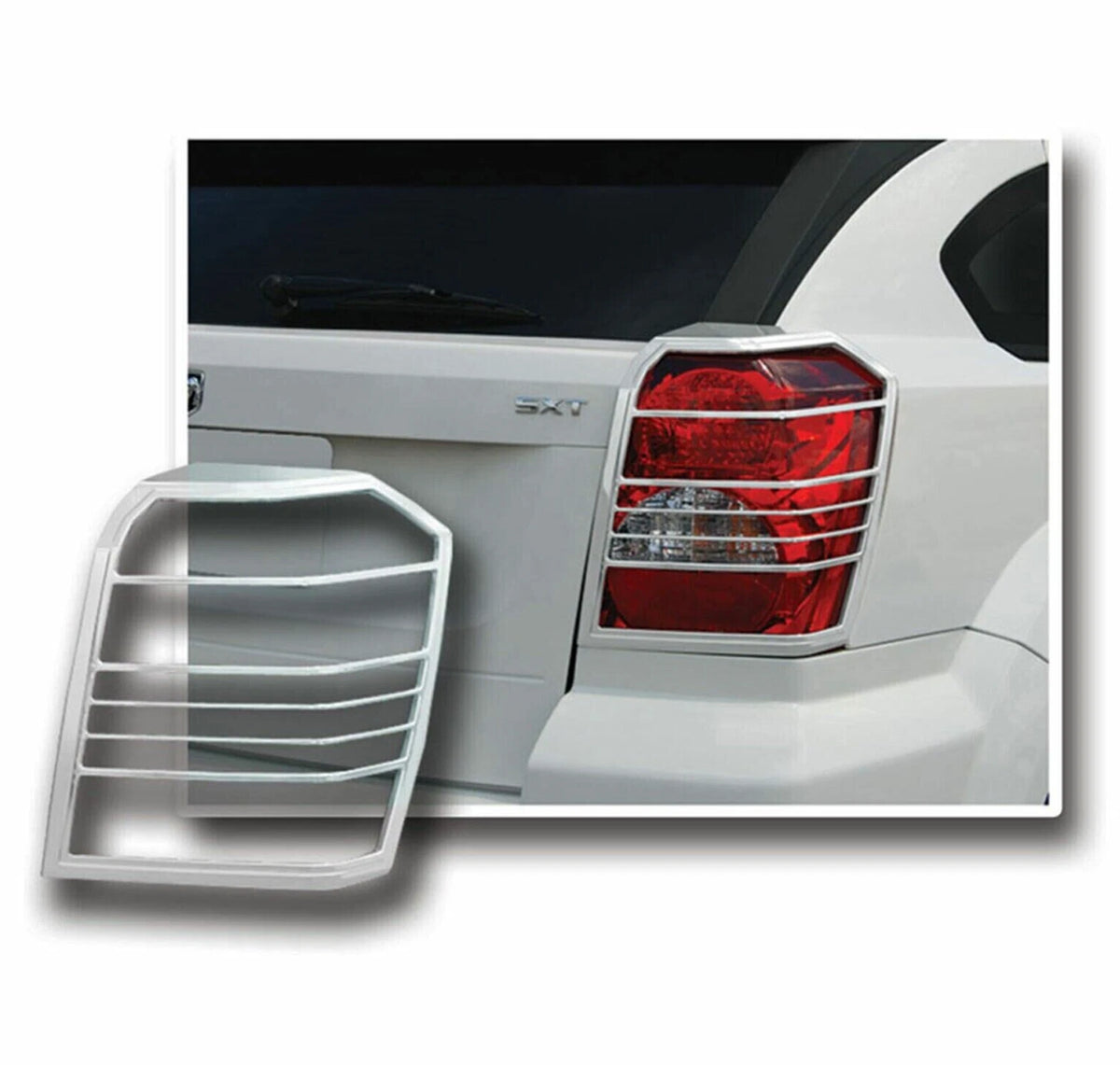 Chrome Tail Light Trim Bezel Cover for Dodge Caliber (2007–2012) EWLT104