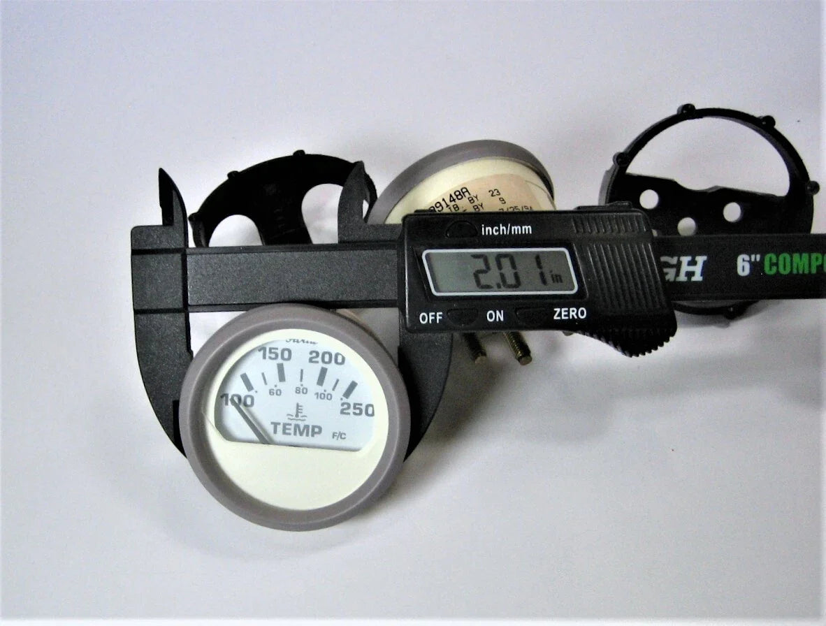 2X Faria GP9148A 2" White 100-250°F Temperature Gauge for