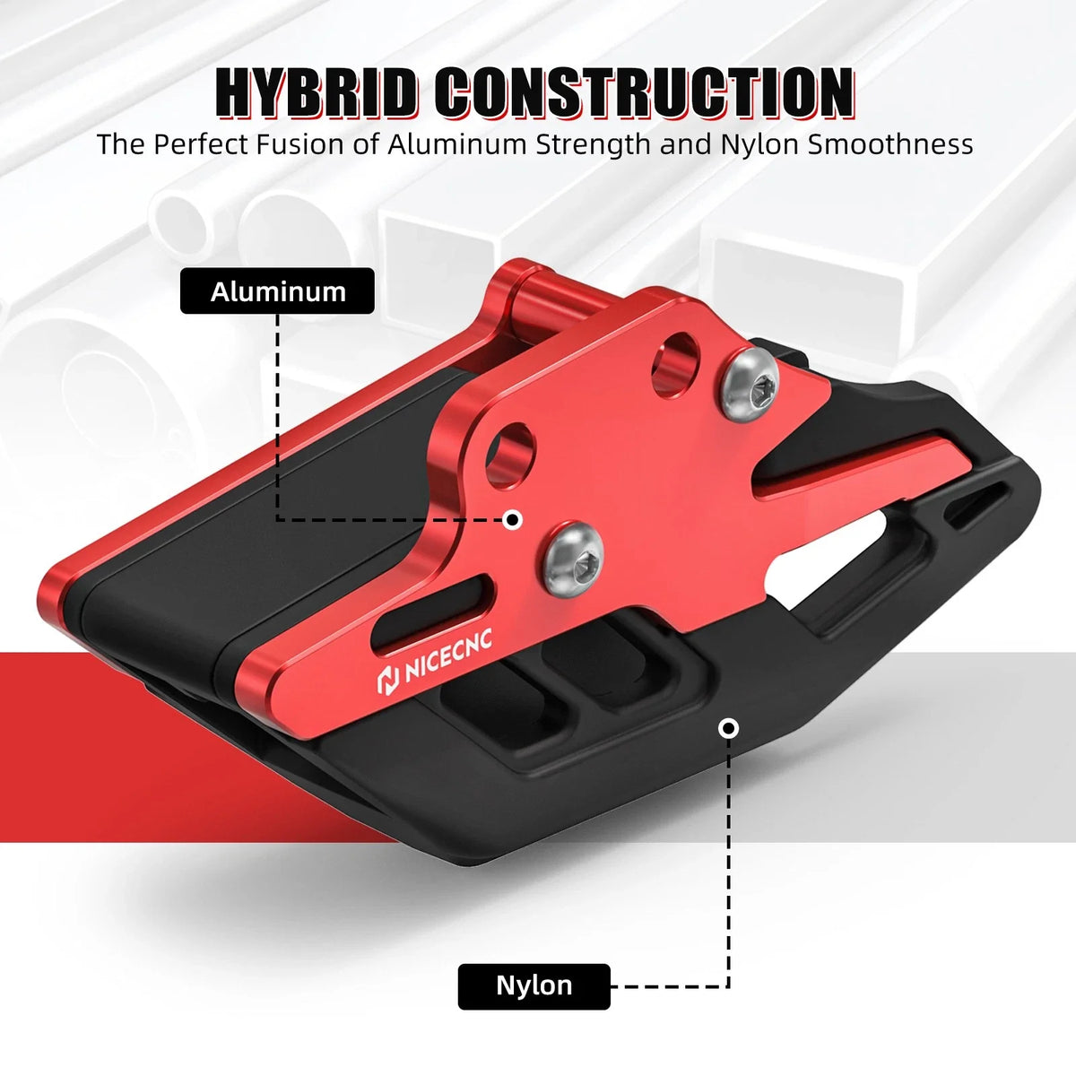 Chain Guide Slider for Yamaha Banshee 350 YFZ350 (1987–2006) Red #5X4-22199-00-00