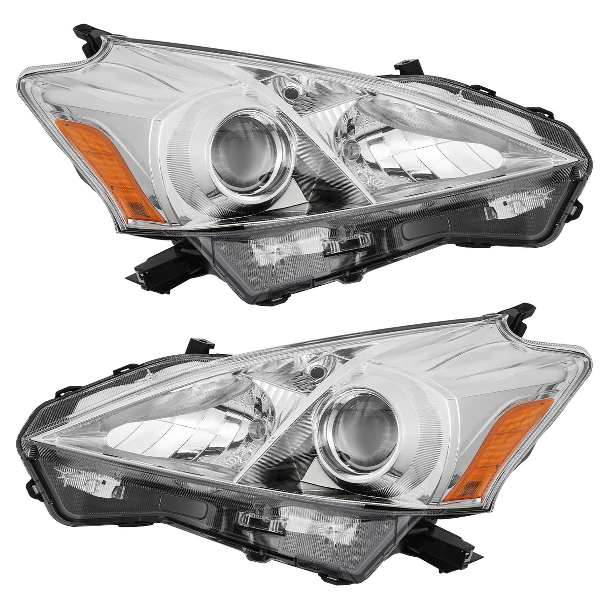 Driver & Passenger Side Headlight for Toyota Prius V (2012–2014) 16585391, 14494995