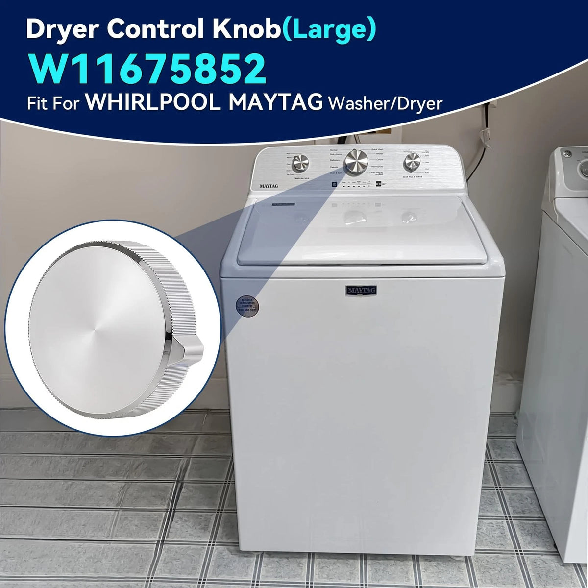 Dryer Knob Replacement for Maytag W11675852