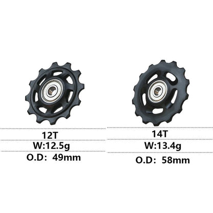 12T/14T Rear Derailleur Wheel Pulley for Bike Bicycle (9/10/11 Speed)